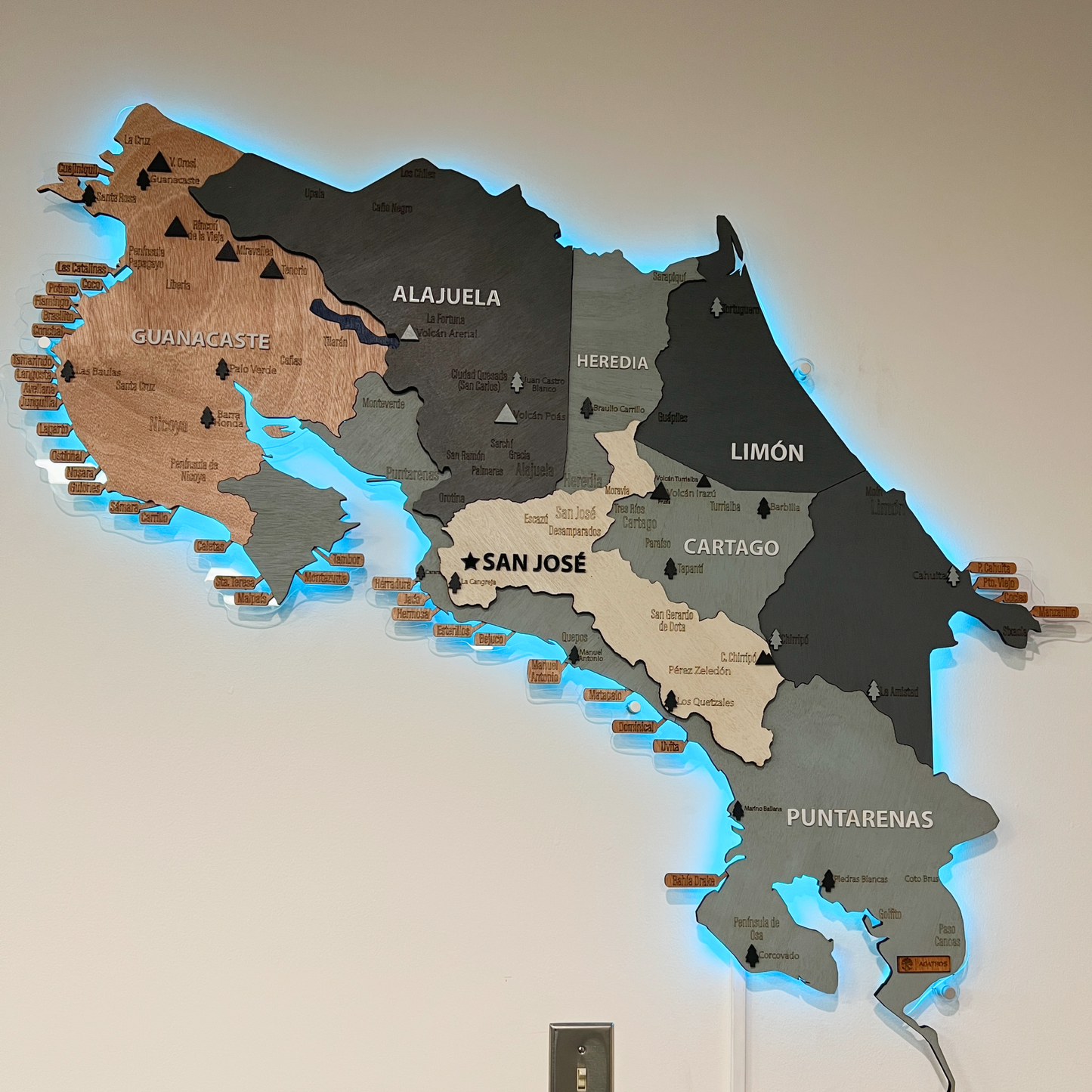 Mapa en Madera Costa Rica