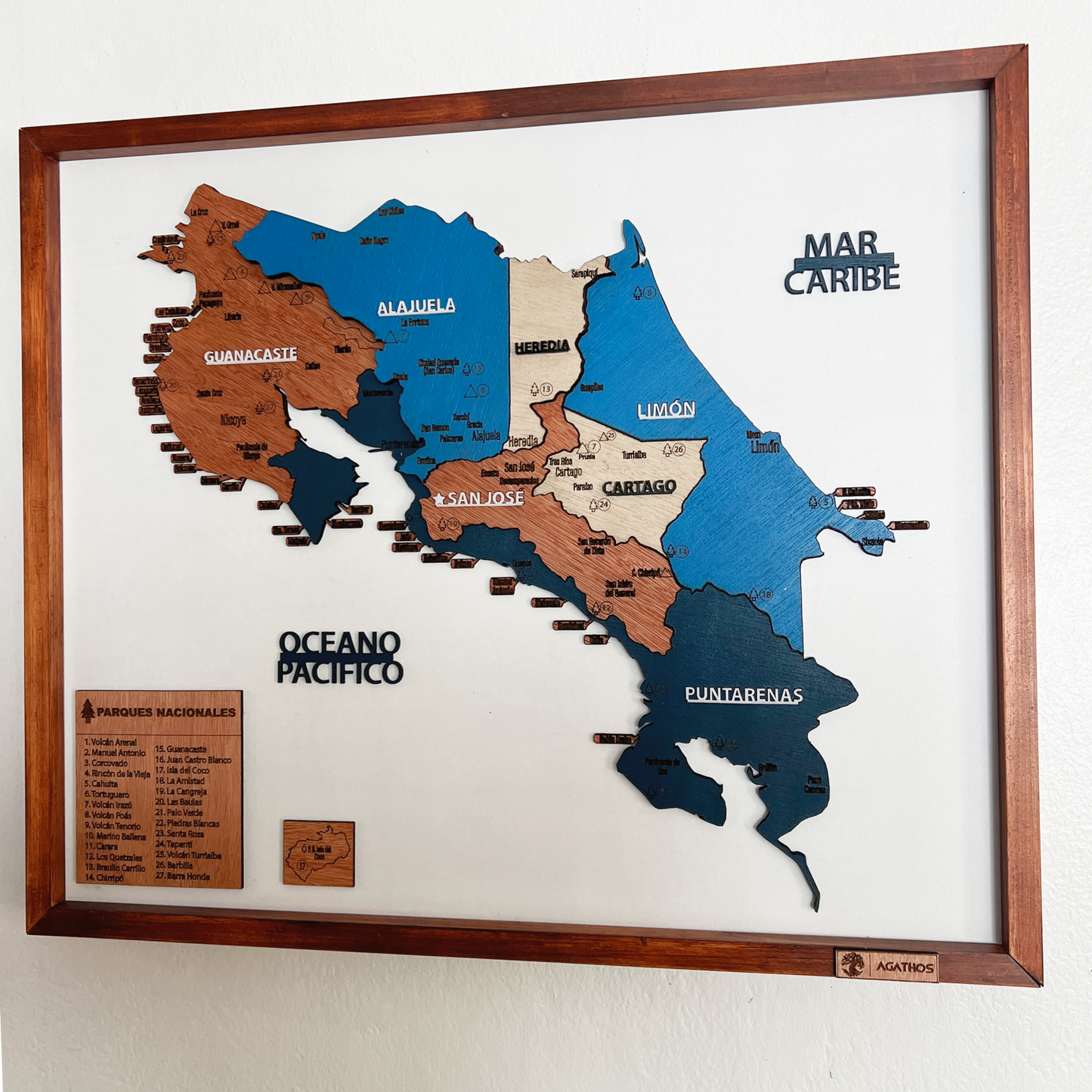 Mapa en Madera Costa Rica
