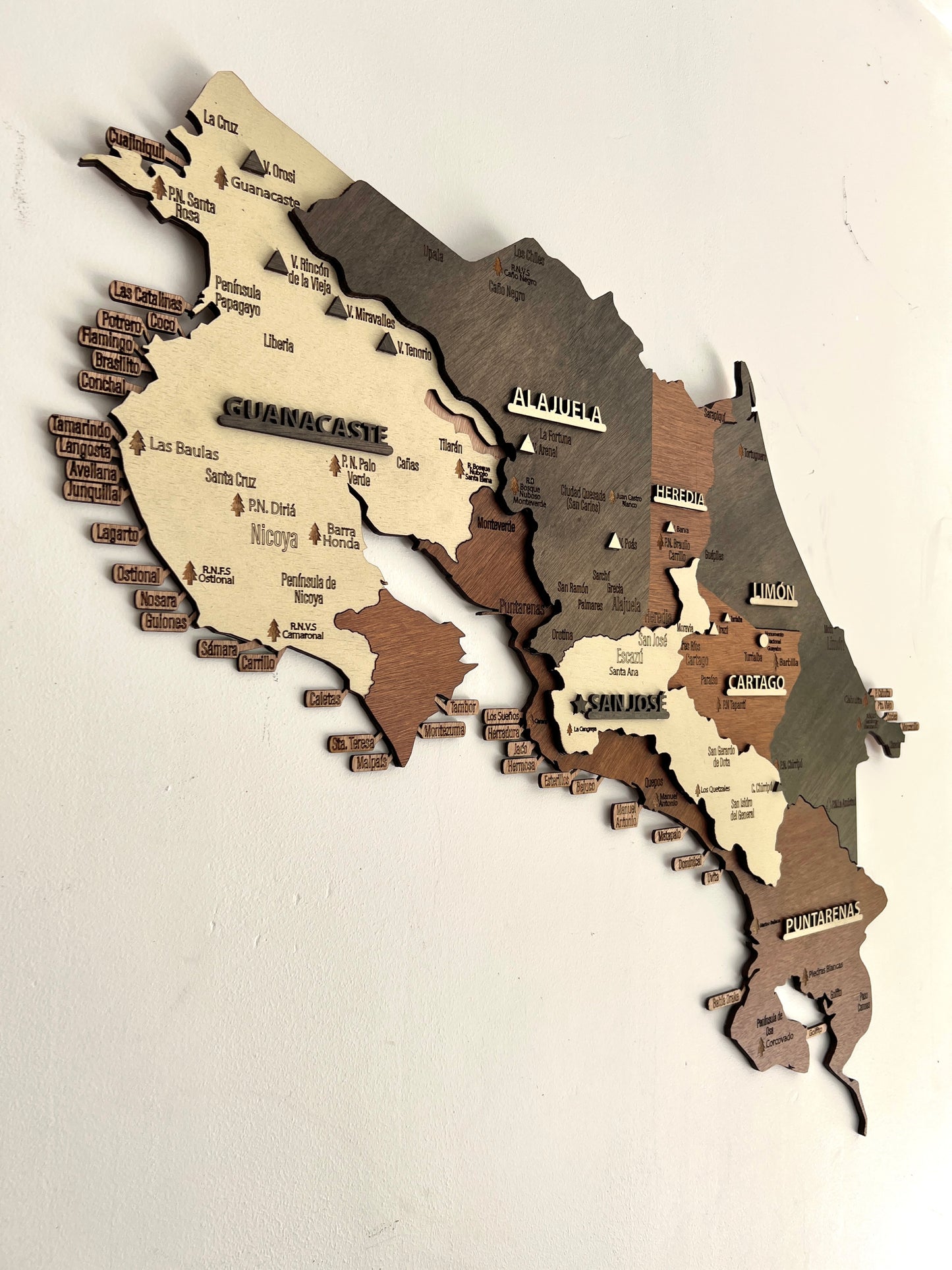 Mapa en Madera Costa Rica