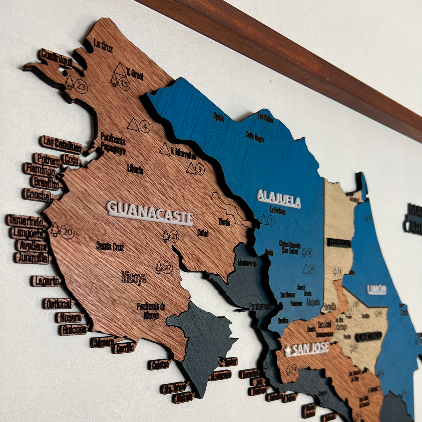 Mapa en Madera Costa Rica