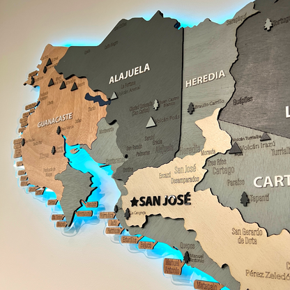 Mapa en Madera Costa Rica