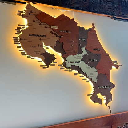 Mapa en Madera Costa Rica