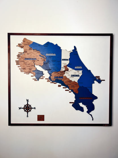 Mapa en Madera Costa Rica