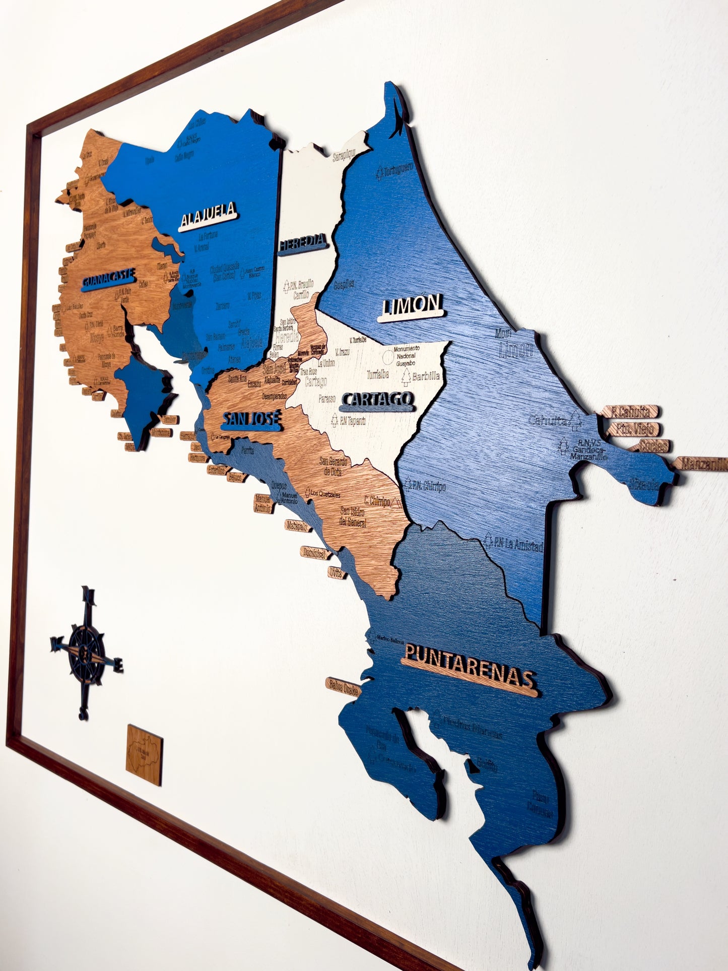 Mapa en Madera Costa Rica